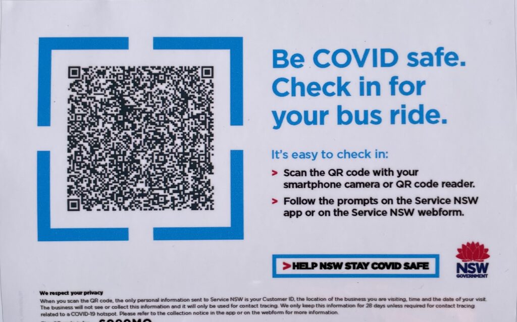 Busabout Wagga COVID QR Code